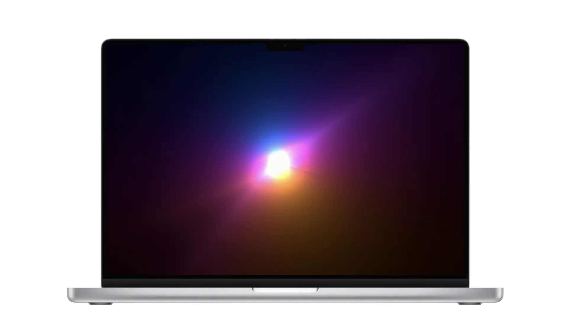 A MacBook showcasing iA Presenter's screensaver